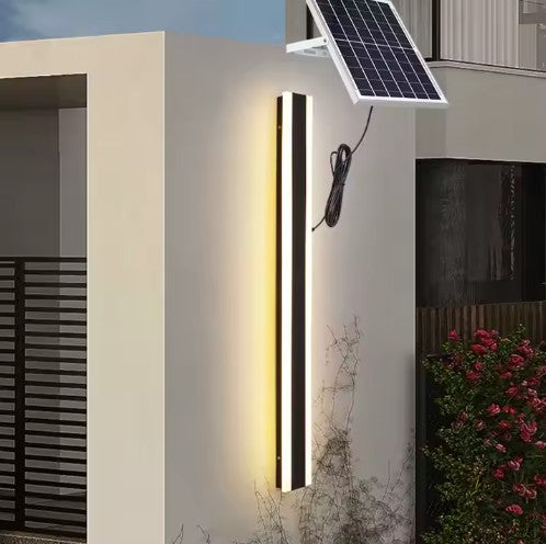 New Modern Minimalist Elongated Shape Solar Waterproof Wall Pergola Patio Sunroom Leisure room Lamp