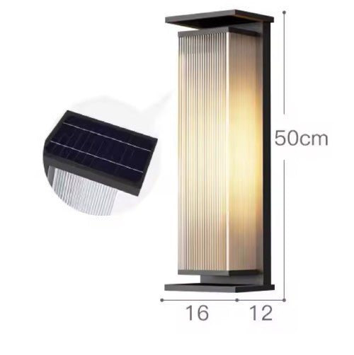 Solar-Garden-Light-Outdoor-Waterproof-Wall-Light Modern-and Simple-Courtyard-Strip-LED-pergola-Wall Light