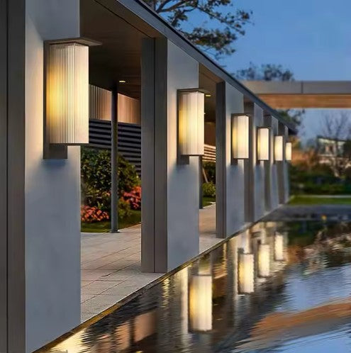 Solar-Garden-Light-Outdoor-Waterproof-Wall-Light Modern-and Simple-Courtyard-Strip-LED-pergola-Wall Light