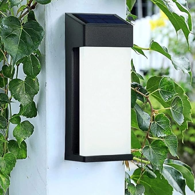 VLED Pergola and Garden Solar Wall Light - ABS+Glass Design, Warm/Cold White, 8-10 Hours Lighting, IP44 Waterproof