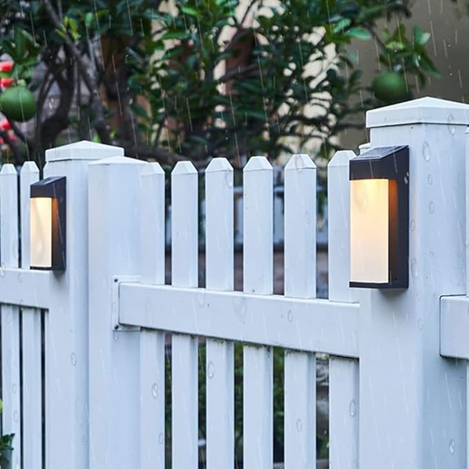 VLED Pergola and Garden Solar Wall Light - ABS+Glass Design, Warm/Cold White, 8-10 Hours Lighting, IP44 Waterproof