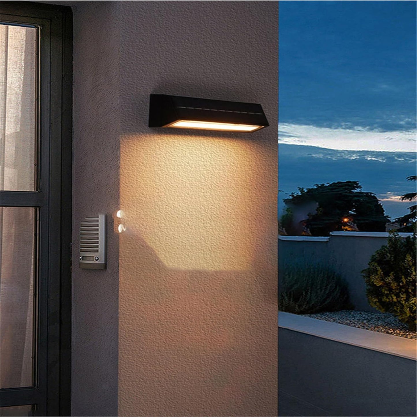 VLED Pergola and Garden Solar Wall Light - Compact ABS+Glass Design