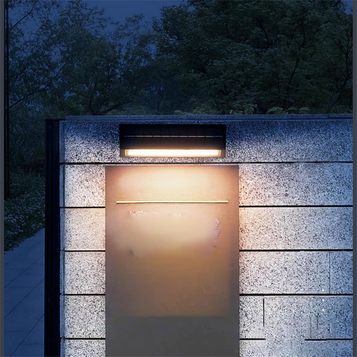 VLED Pergola and Garden Solar Wall Light - Compact ABS+Glass Design