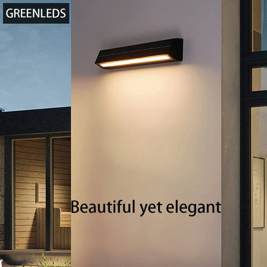 VLED Pergola and Garden Solar Wall Light - Extended ABS+Glass Build