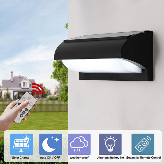 VLED Pergola and Garden Solar Wall Light - High-Capacity Battery